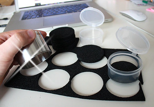 Foam Cutter use shown